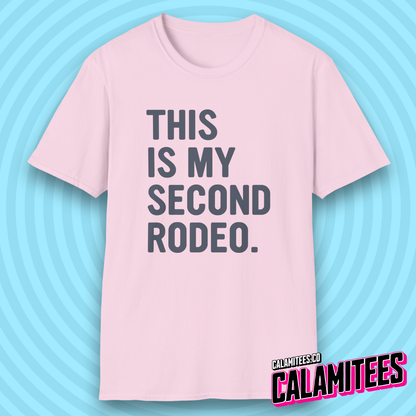 This Is My Second Rodeo Sarcastic Bold Type Funny T-Shirt