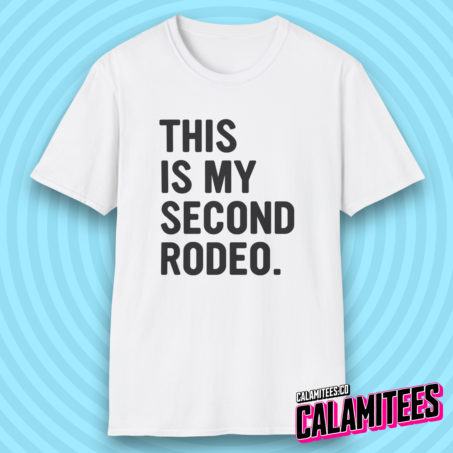 This Is My Second Rodeo Sarcastic Bold Type Funny T-Shirt
