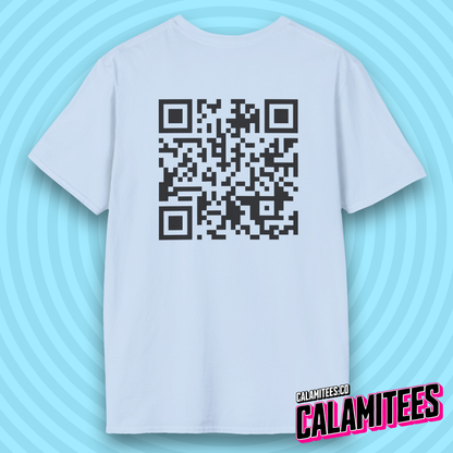 Rick Roll QR Code Prank Never Gonne Give You Up Rick Astle Video T-Shirt by CALAMITEES.co