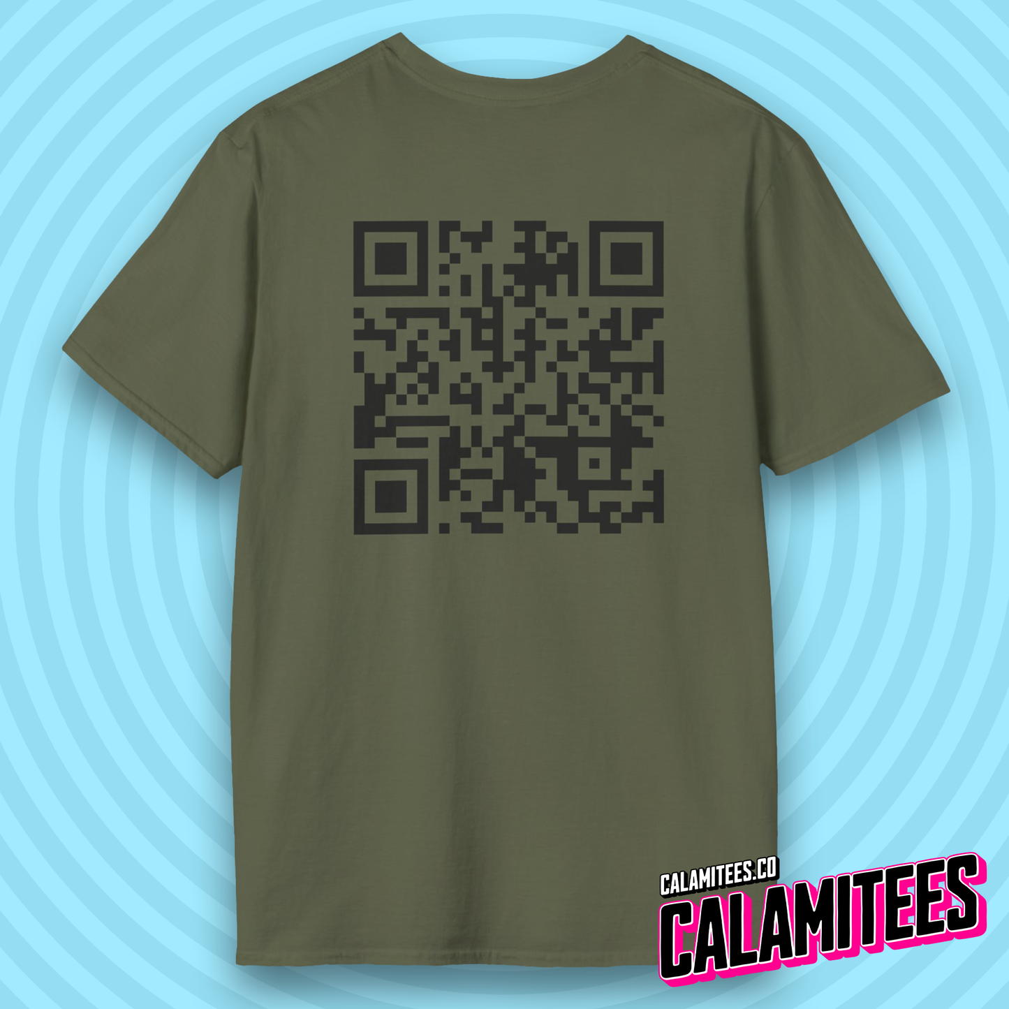 Rick Roll QR Code Prank Never Gonne Give You Up Rick Astle Video T-Shirt by CALAMITEES.co
