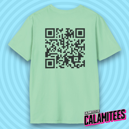 Rick Roll QR Code Prank Never Gonne Give You Up Rick Astle Video T-Shirt by CALAMITEES.co