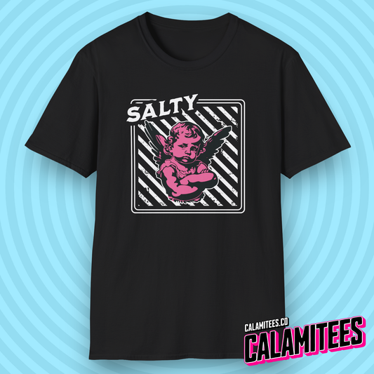 Salty - Angsty Angel with an Attitude Graphic Tee Stylish Pop Culture T-Shirt