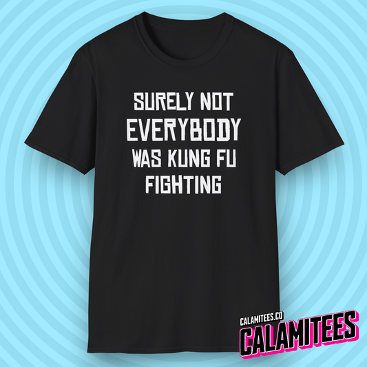 Surely Not Everybody Was Kung Fu Fighting - Funny Joke Graphic Tee T-Shirt