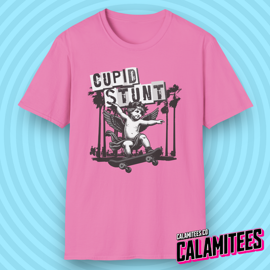 Cupid Stunt (Stupid C#nt Joke) Skateboard T-Shirt