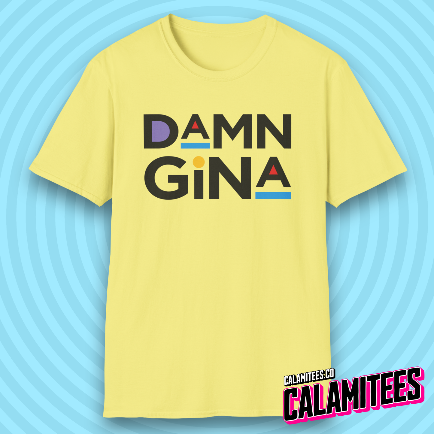 Damn Gina 90s Style Martin Logo Parody Quote T-Shirt
