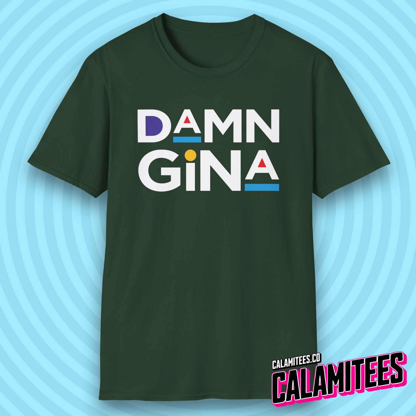 Damn Gina 90s Style Martin Logo Parody Quote T-Shirt