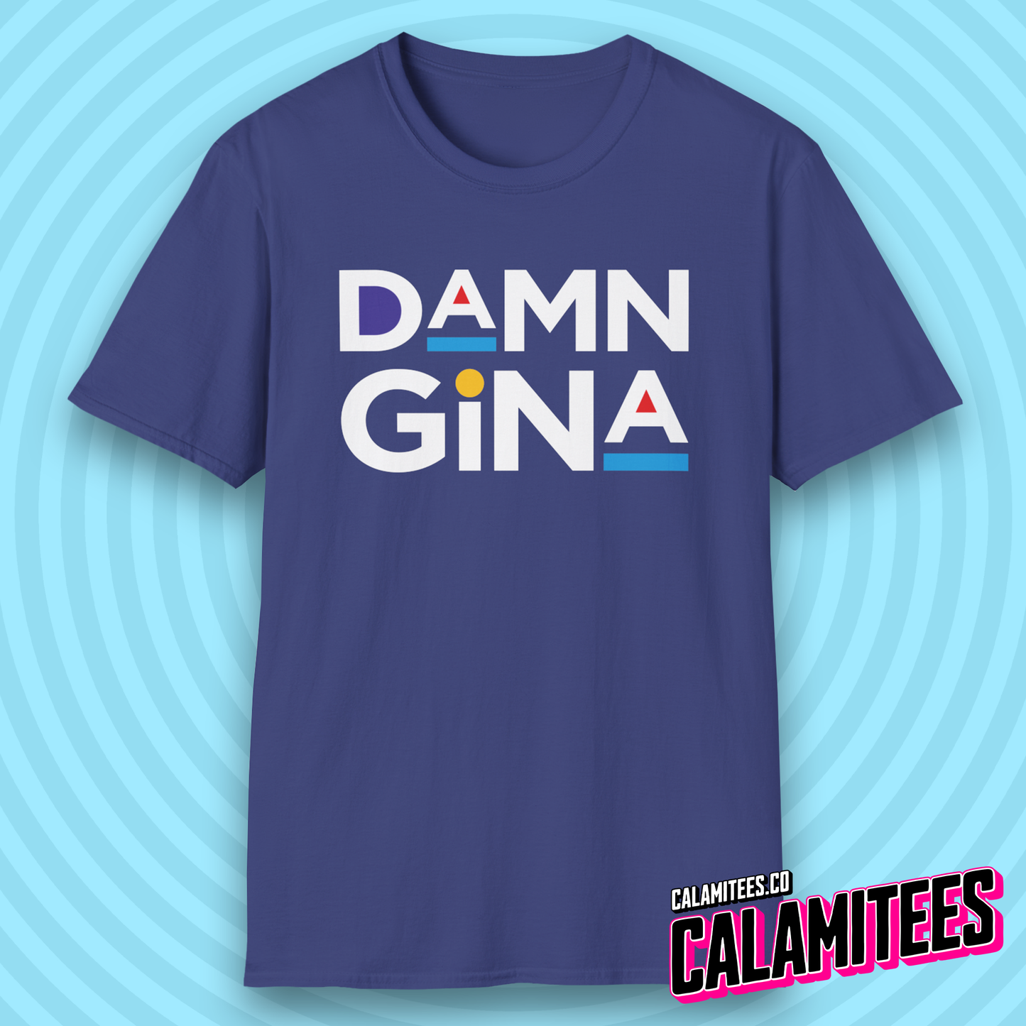 Damn Gina 90s Style Martin Logo Parody Quote T-Shirt