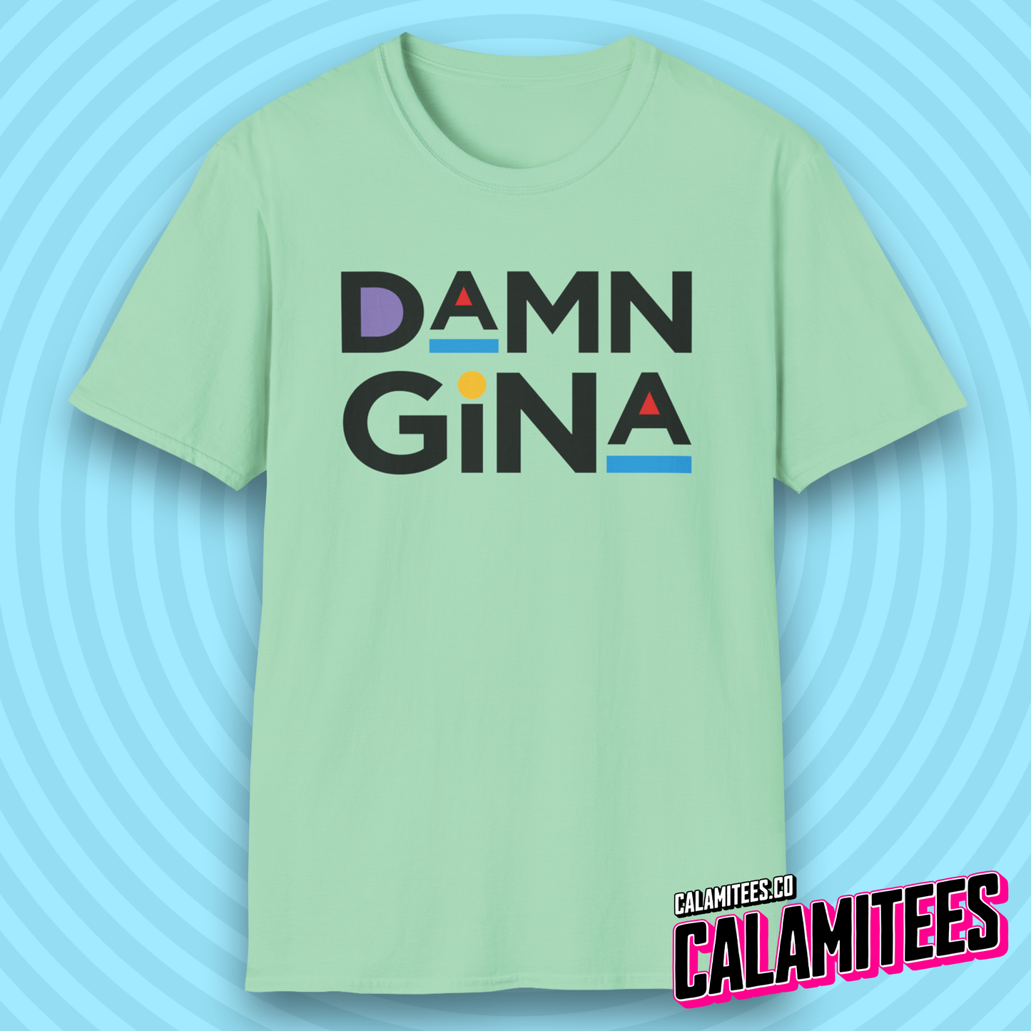 Damn Gina 90s Style Martin Logo Parody Quote T-Shirt