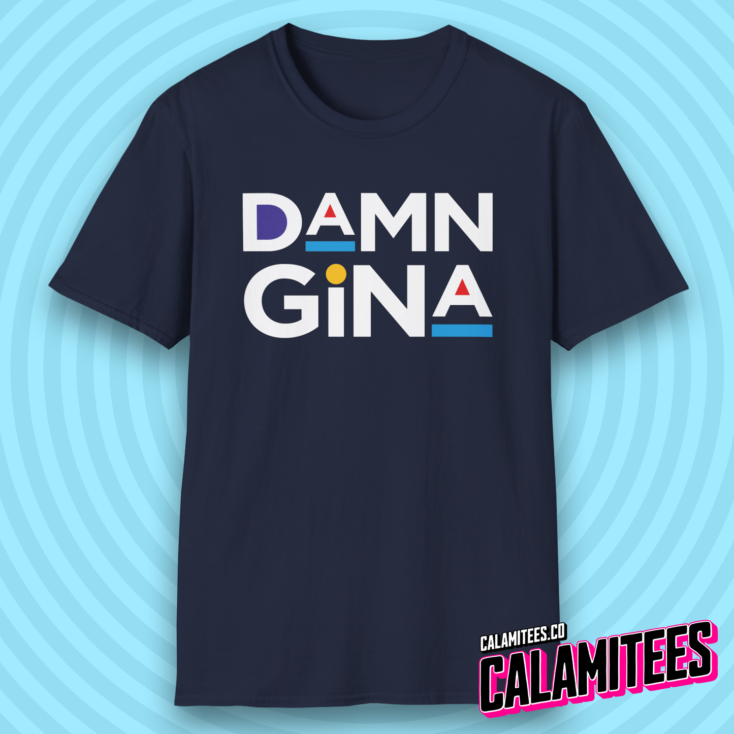 Damn Gina 90s Style Martin Logo Parody Quote T-Shirt