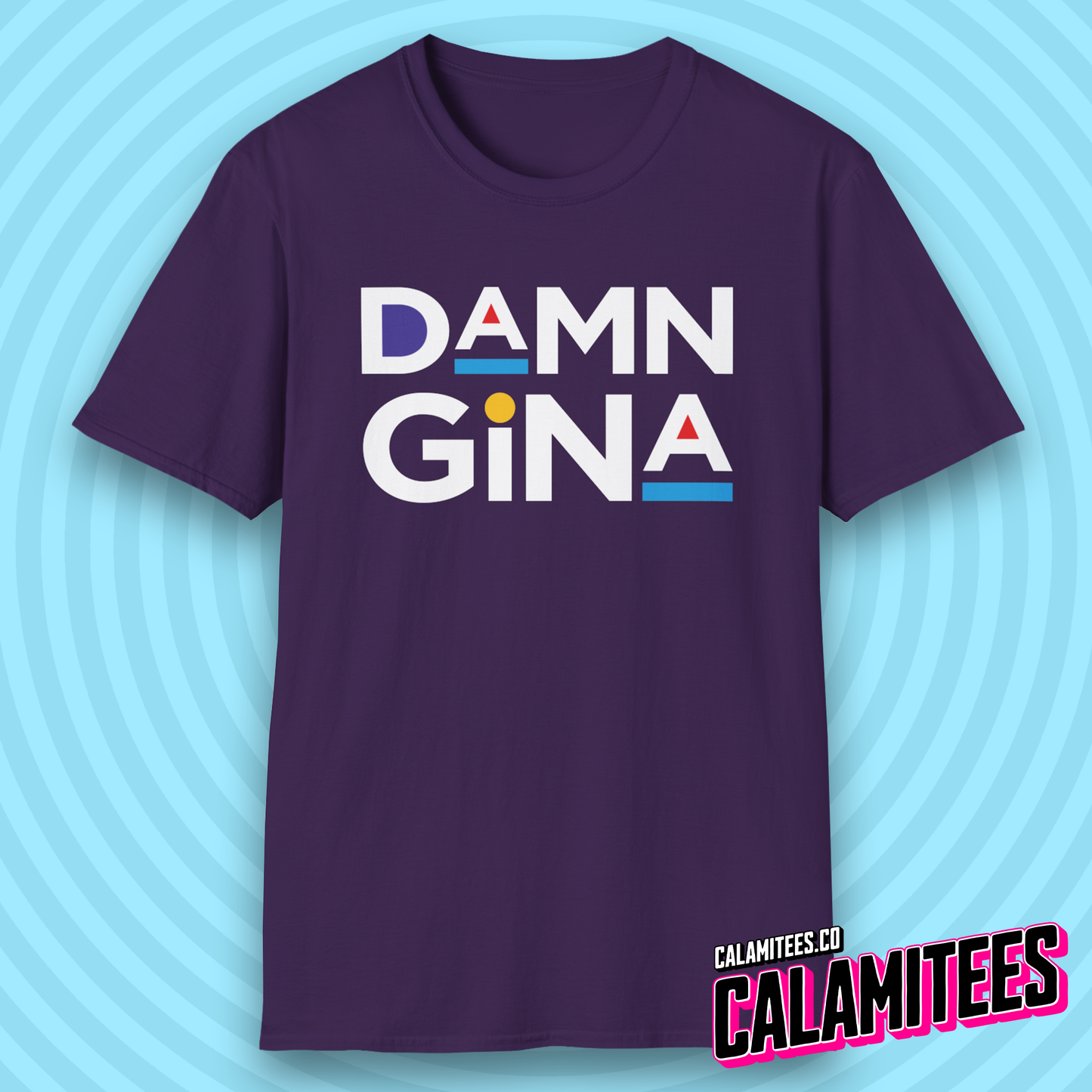 Damn Gina 90s Style Martin Logo Parody Quote T-Shirt
