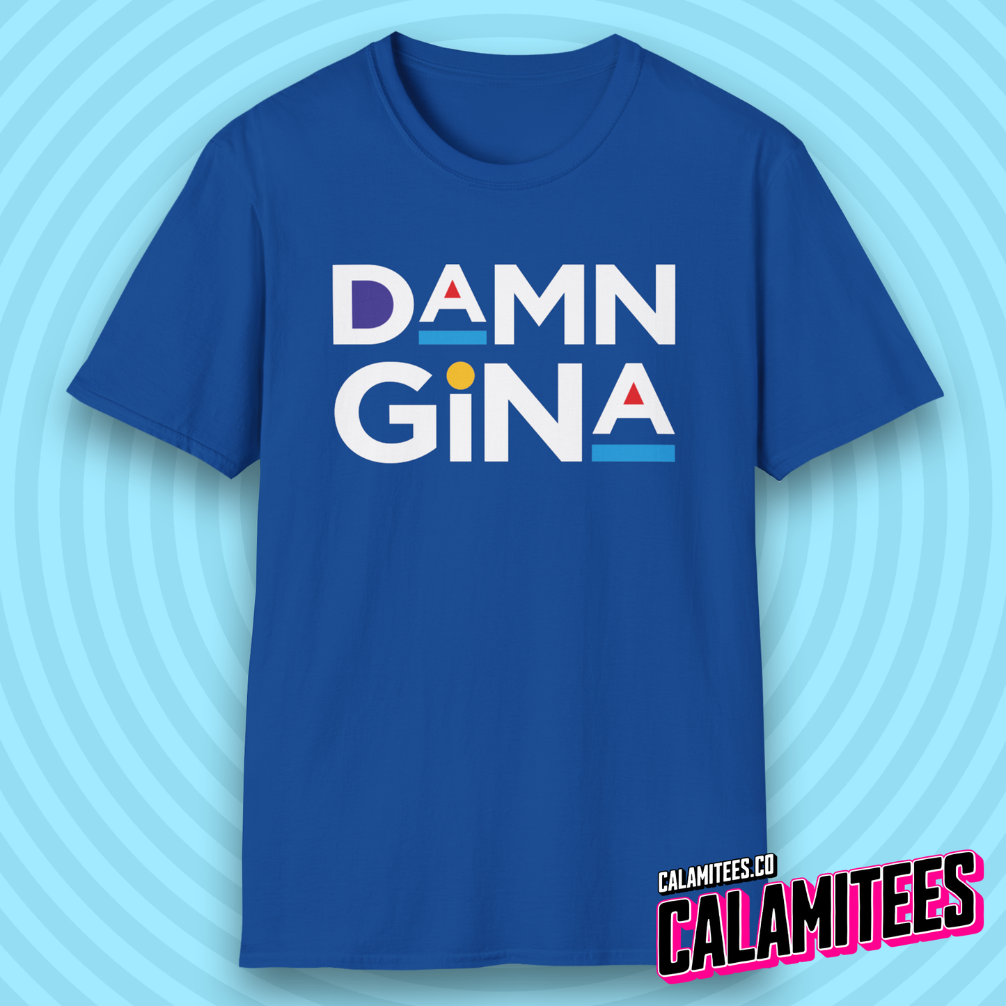 Damn Gina 90s Style Martin Logo Parody Quote T-Shirt