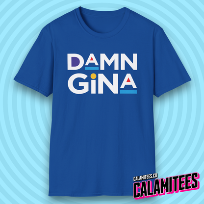 Damn Gina 90s Style Martin Logo Parody Quote T-Shirt