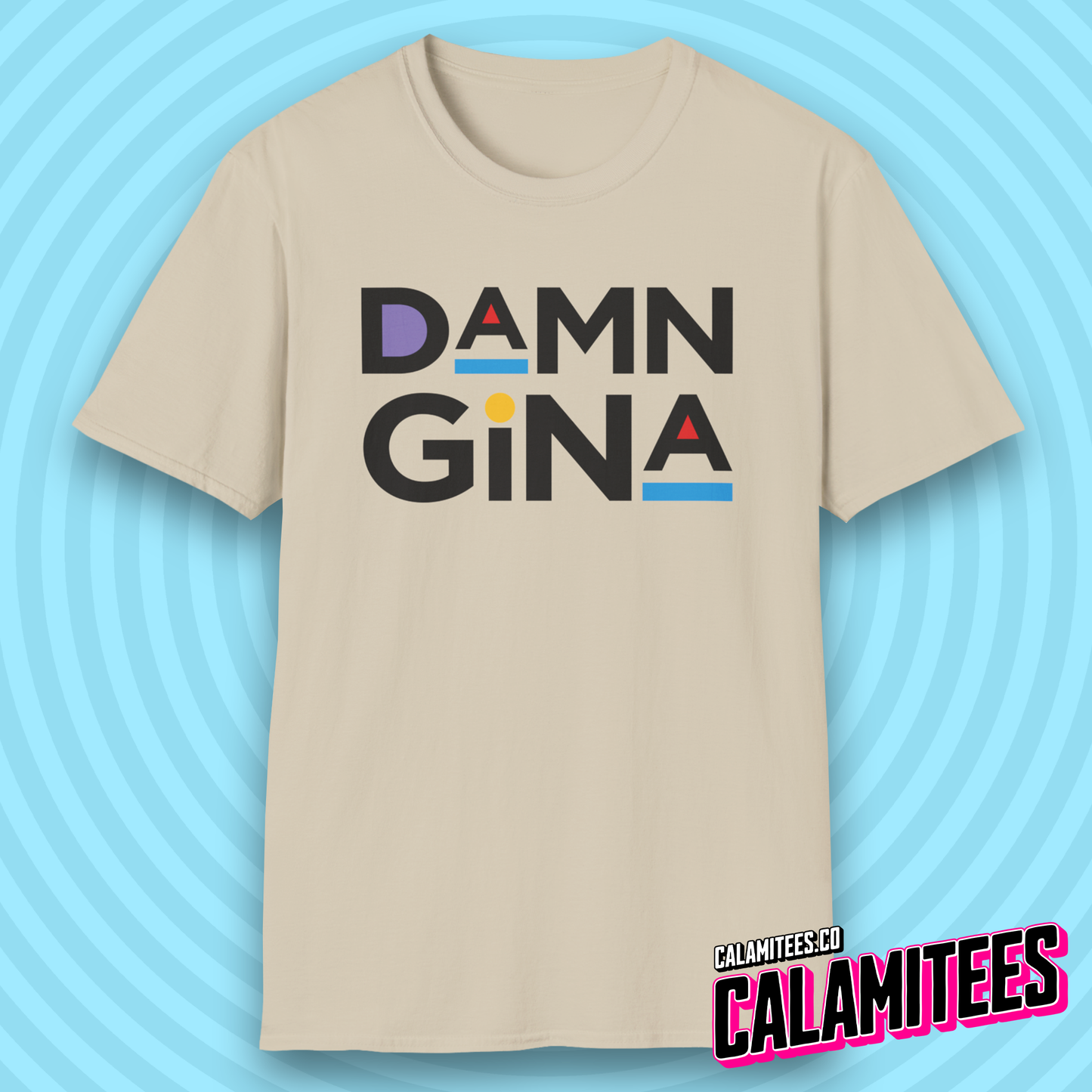 Damn Gina 90s Style Martin Logo Parody Quote T-Shirt
