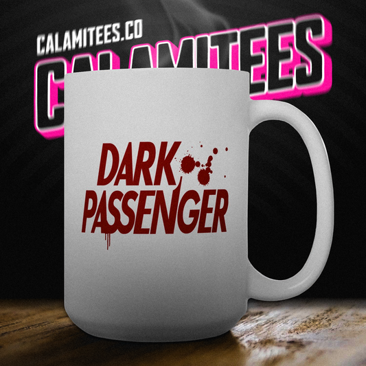 Dark Passenger Dexter Style Blood Splatter 15 oz Ceramic Coffee Mug