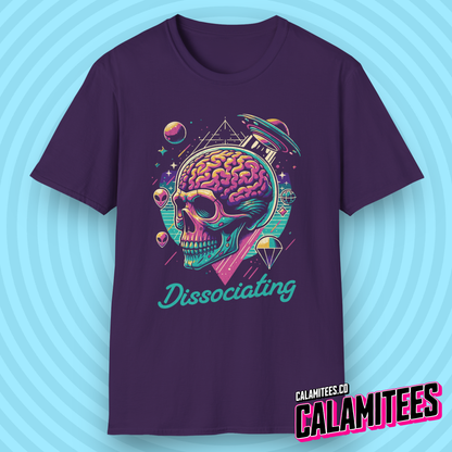 Dissociating - Space Case Brain Skull T-Shirt