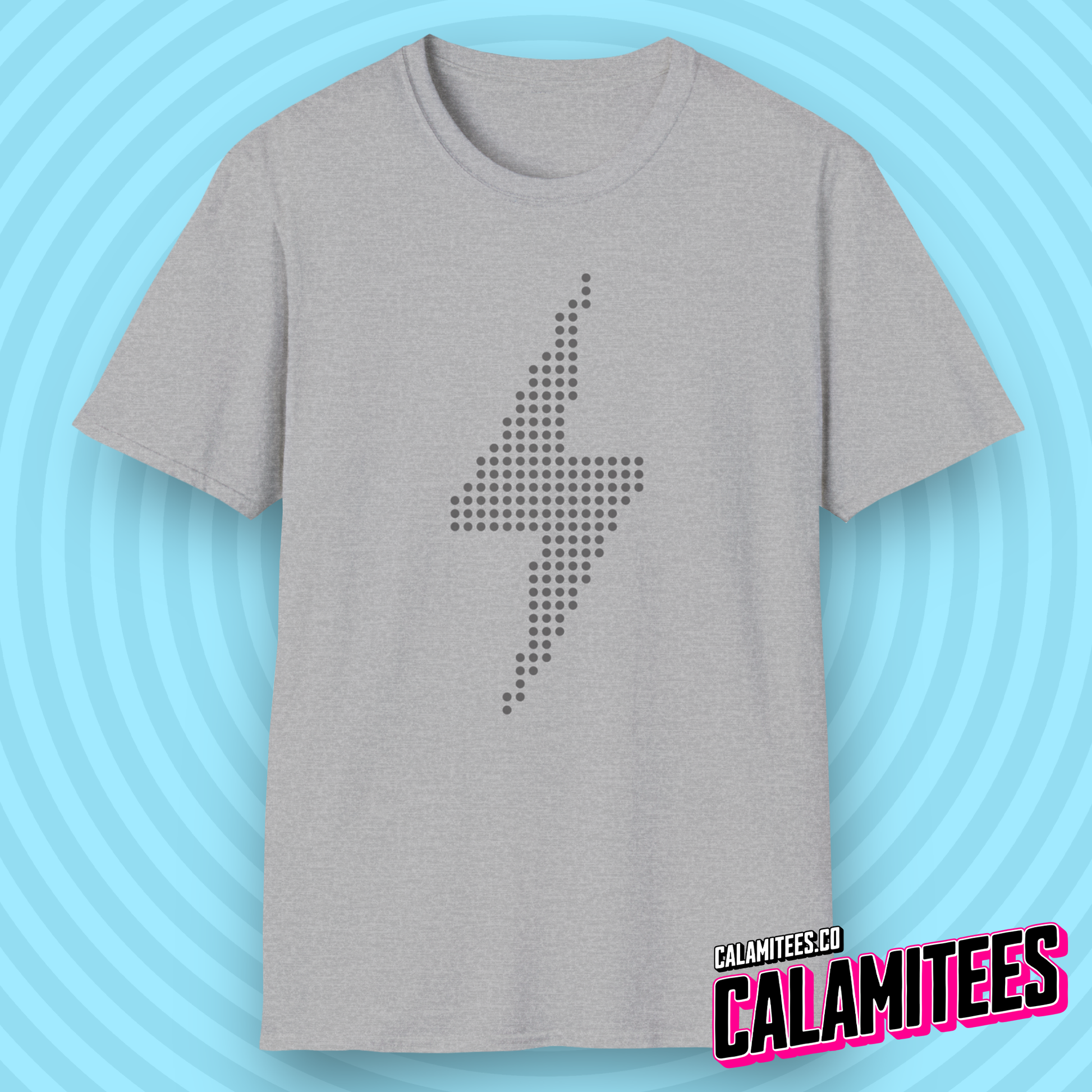 Lightning Bolt Graphic Tee Dotted Style Lightning Bolt, LED style Bolt, Electric, Electricity, Thunderbolt Graphic T-Shirt