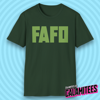 FAFO Fuck Around Find Out Bold Type Minimal Style T-Shirt