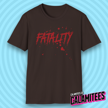 Fatality Blood Splatter Fighter Horror Style Gamer T-Shirt