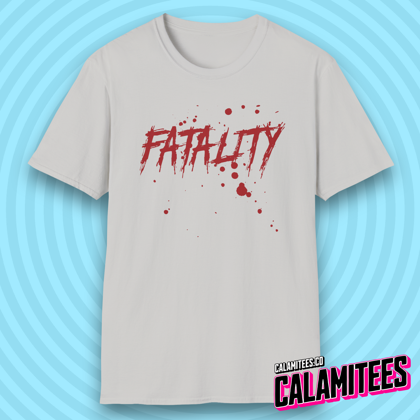 Fatality Blood Splatter Fighter Horror Style Gamer T-Shirt