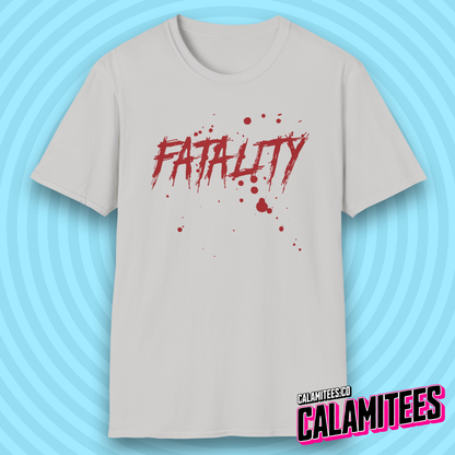 Fatality Blood Splatter Fighter Horror Style Gamer T-Shirt