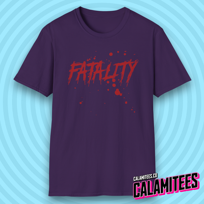 Fatality Blood Splatter Fighter Horror Style Gamer T-Shirt