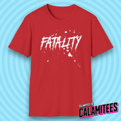 Fatality Blood Splatter Fighter Horror Style Gamer T-Shirt