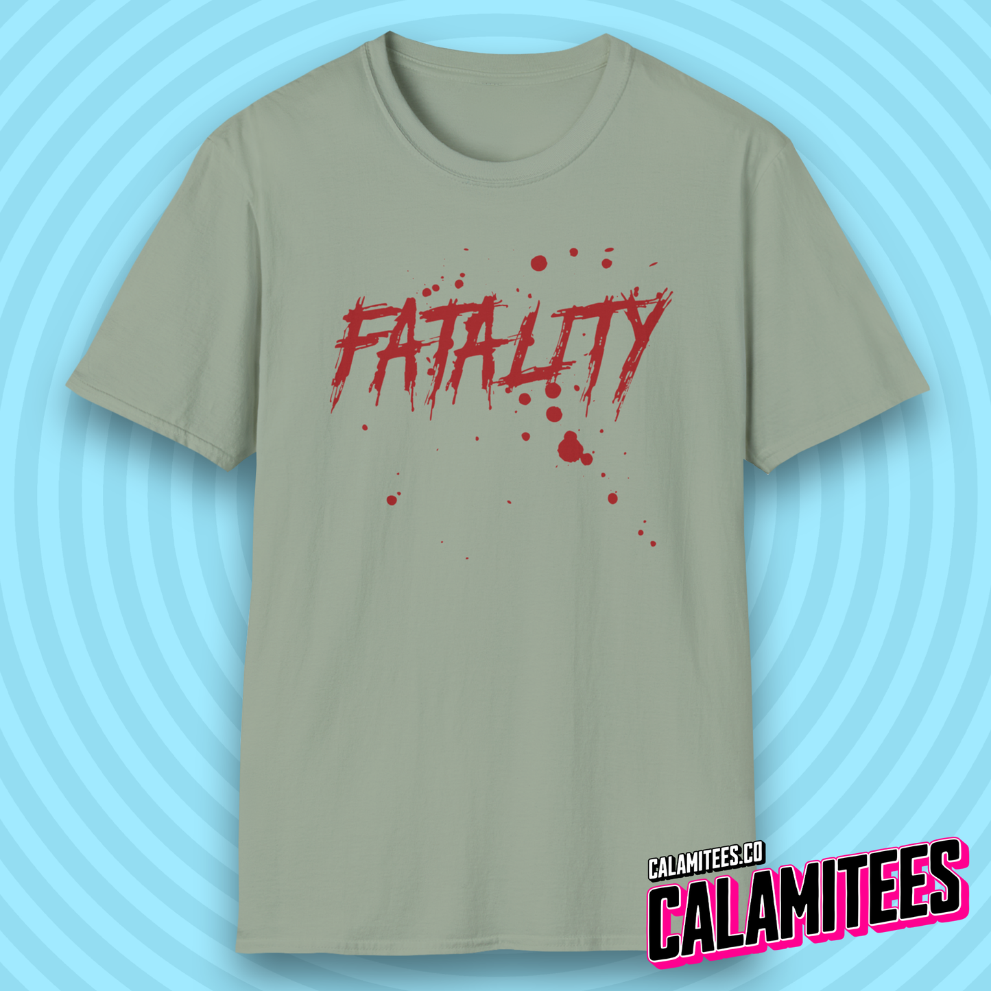 Fatality Blood Splatter Fighter Horror Style Gamer T-Shirt