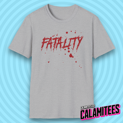Fatality Blood Splatter Fighter Horror Style Gamer T-Shirt