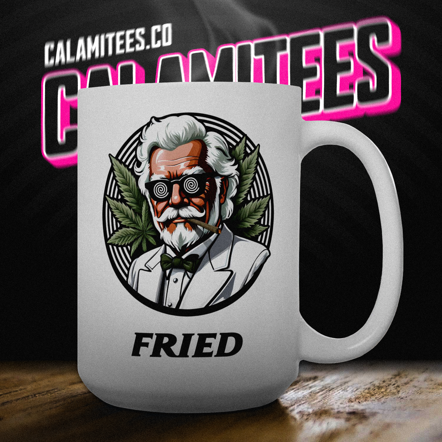 Fried Colonel Sanders KFC Weed Parody (Hypnotic) 15 oz Ceramic Coffee Mug