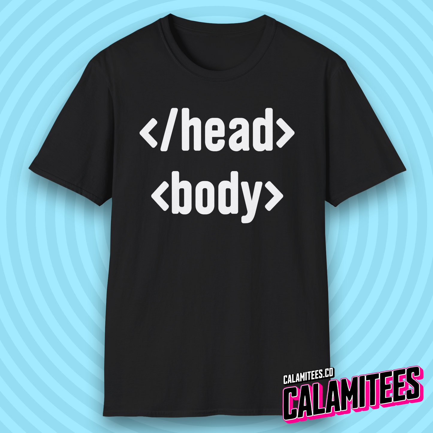 Head & Body HTML Code Programmer Geek T-Shirt