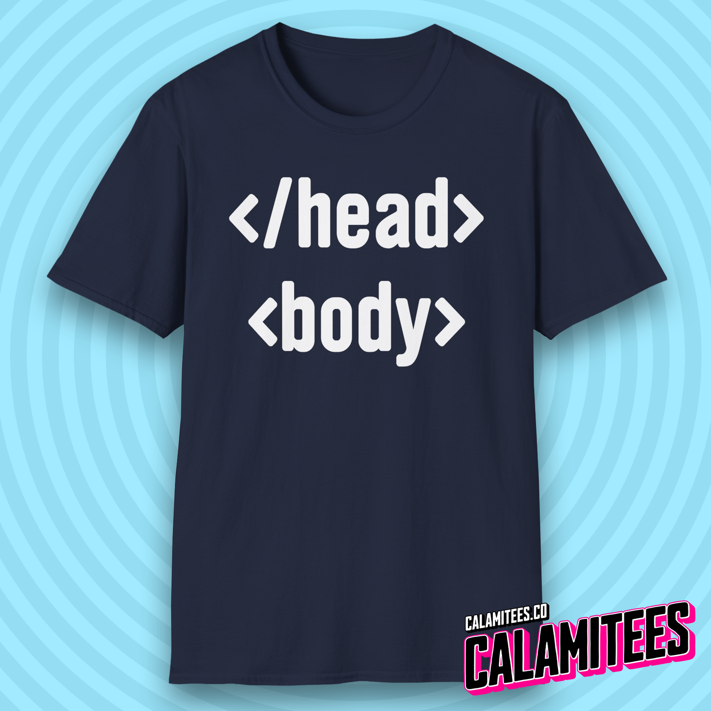 Head & Body HTML Code Programmer Geek T-Shirt