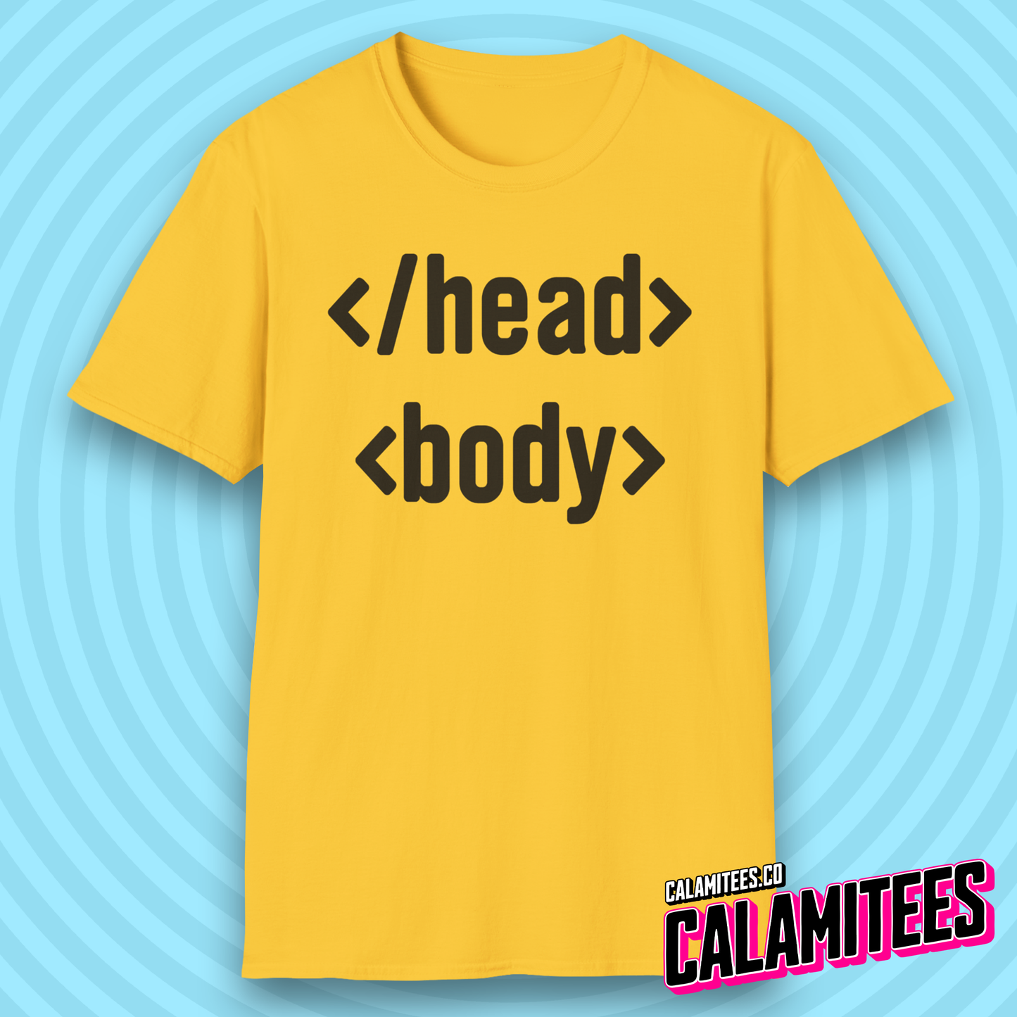 Head & Body HTML Code Programmer Geek T-Shirt
