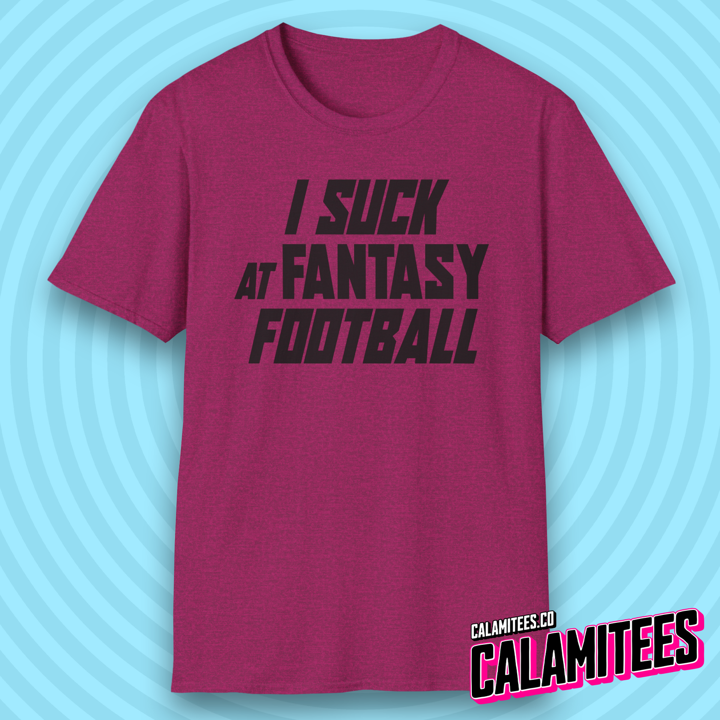 I Suck At Fantasy Football League Loser White Elephant Gift T-Shirt