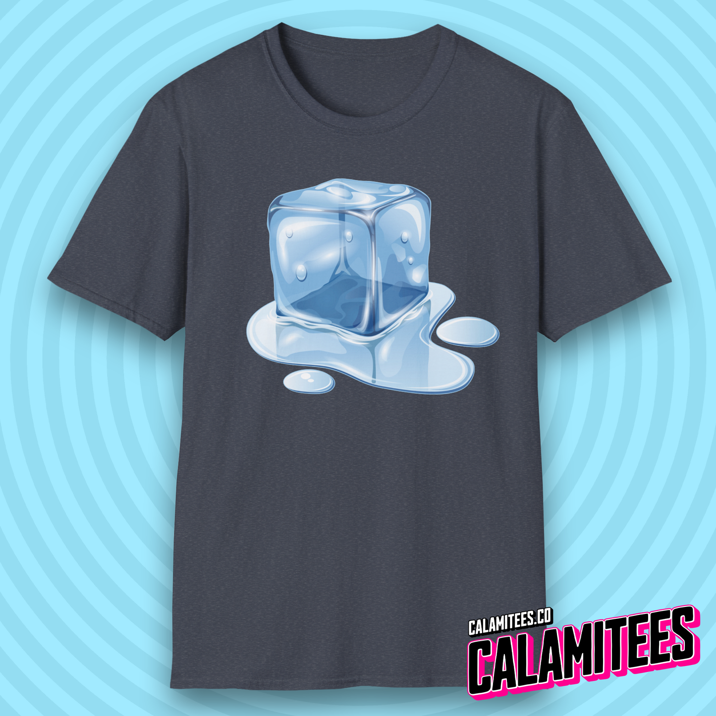 Melting ICE Cube Graphic T-Shirt