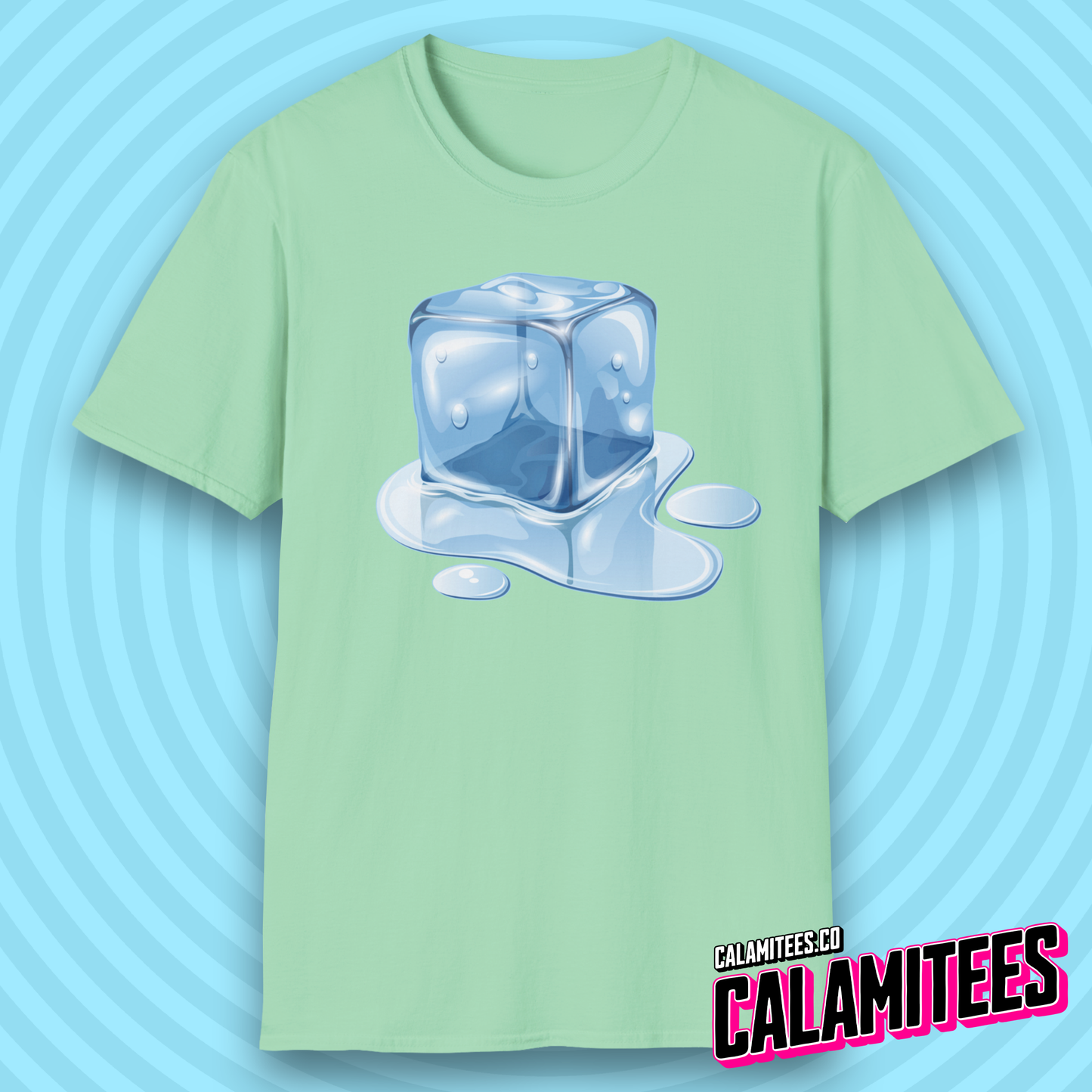 Melting ICE Cube Graphic T-Shirt