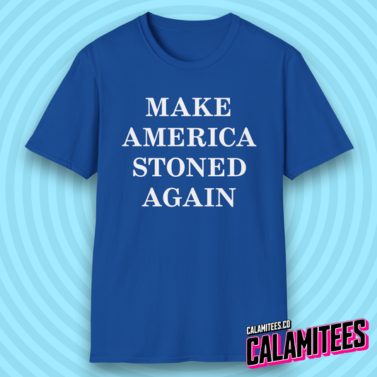 Make America Stoned Again Satirical Parody T-Shirt