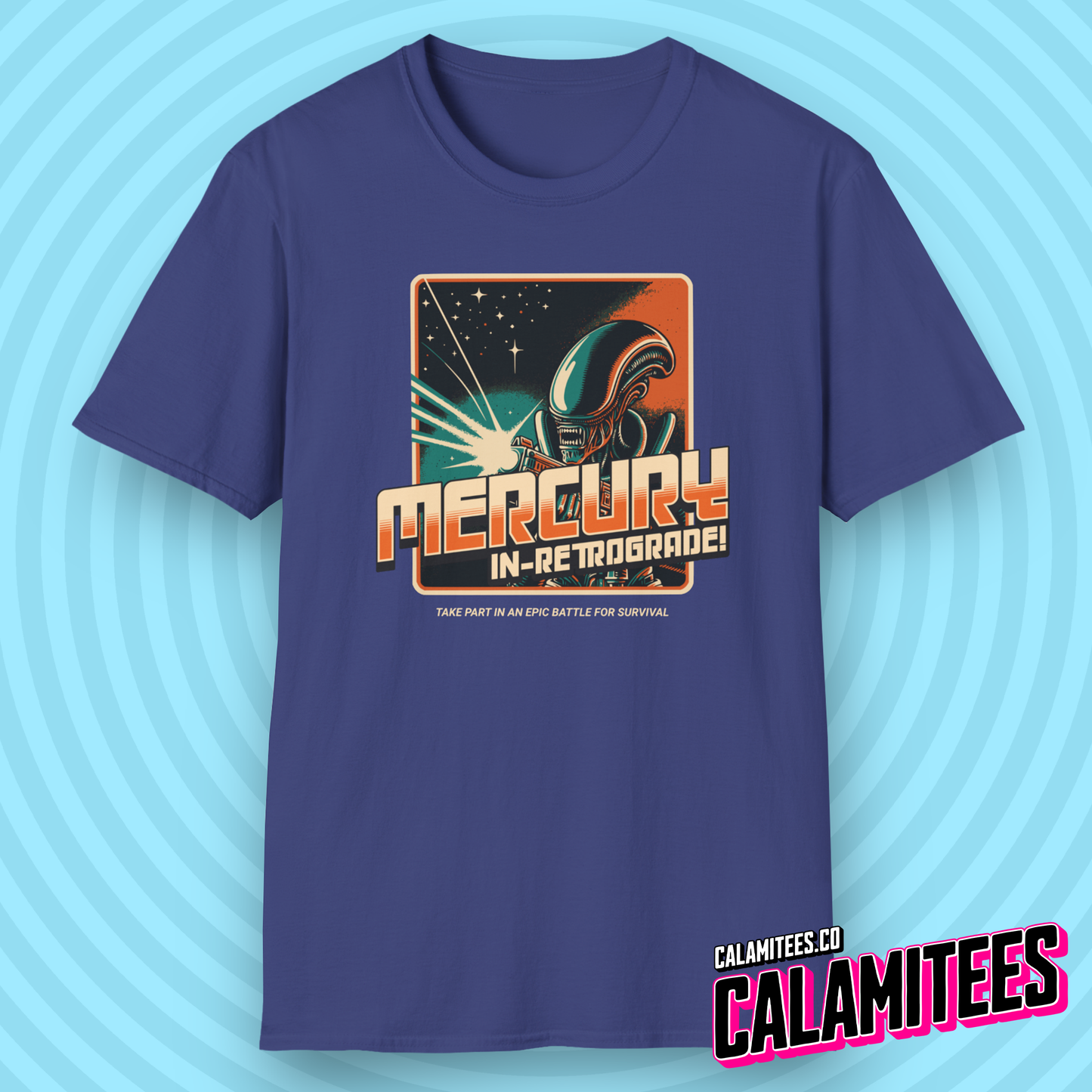 Mercury In Retrograde - Retro Alien Space Video Game Cover T-Shirt