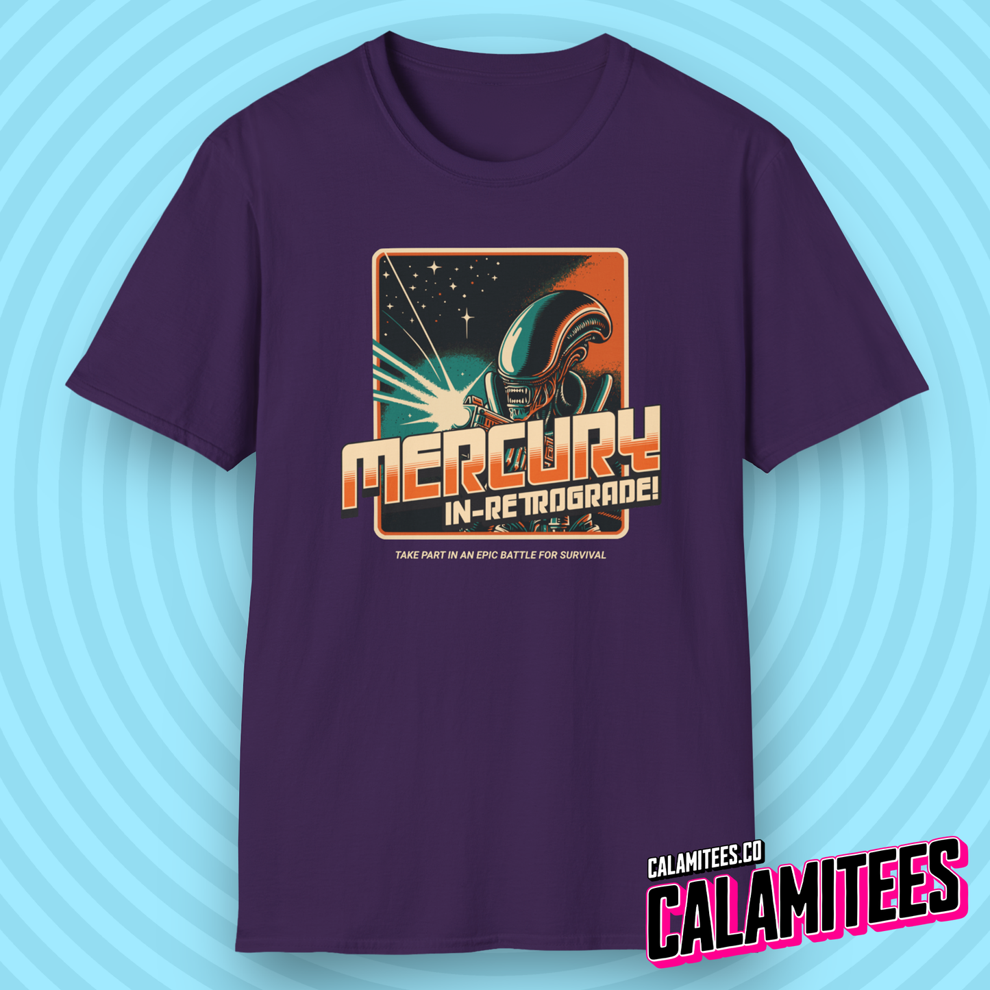 Mercury In Retrograde - Retro Alien Space Video Game Cover T-Shirt