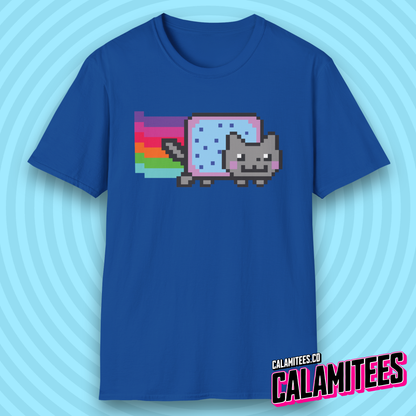 Rainbow Pop-Tart Cat 8-Bit Pixel Art Nyan Cat Style Meme Nostalgia T-Shirt