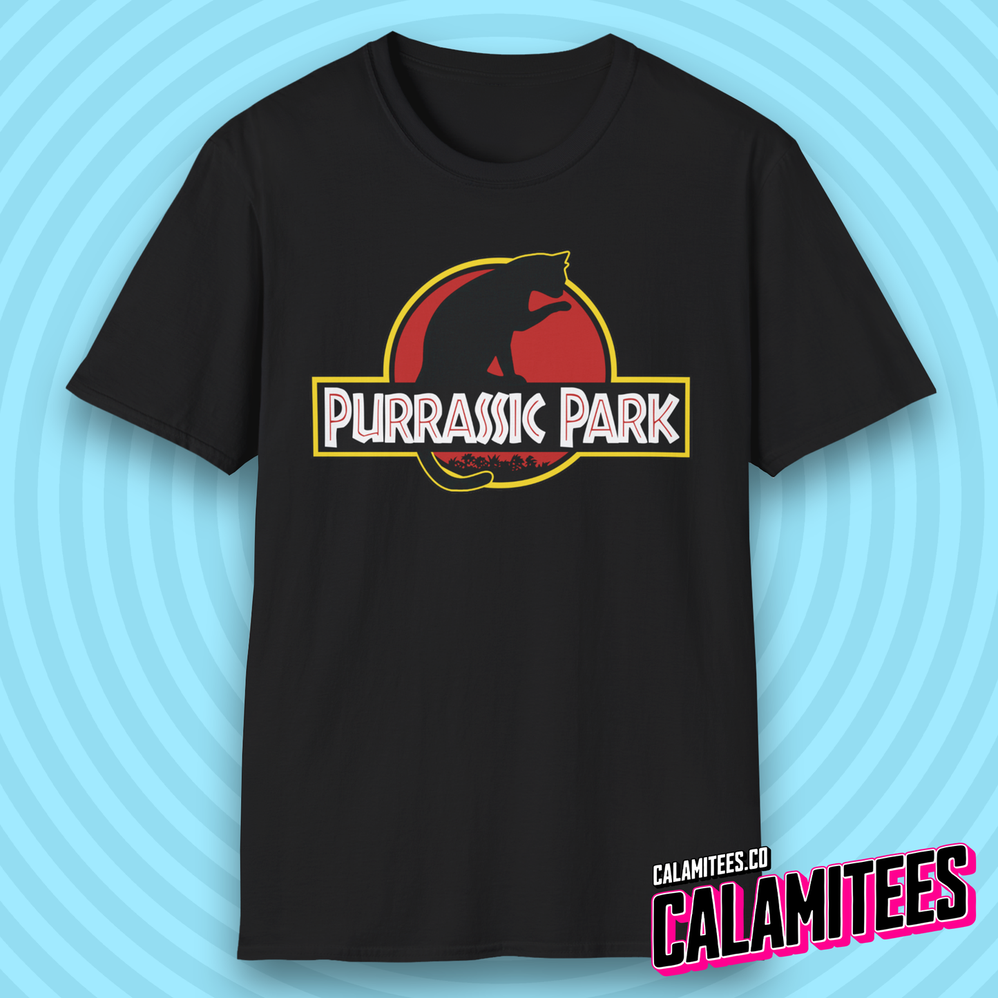 Purrassic Park Parody Logo Cat Kitten Lover T-Shirt