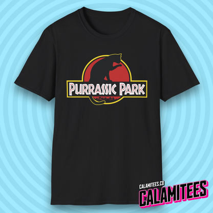 Purrassic Park Parody Logo Cat Kitten Lover T-Shirt