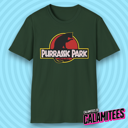 Purrassic Park Parody Logo Cat Kitten Lover T-Shirt
