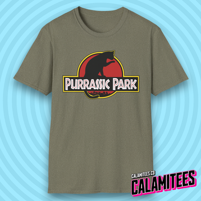 Purrassic Park Parody Logo Cat Kitten Lover T-Shirt