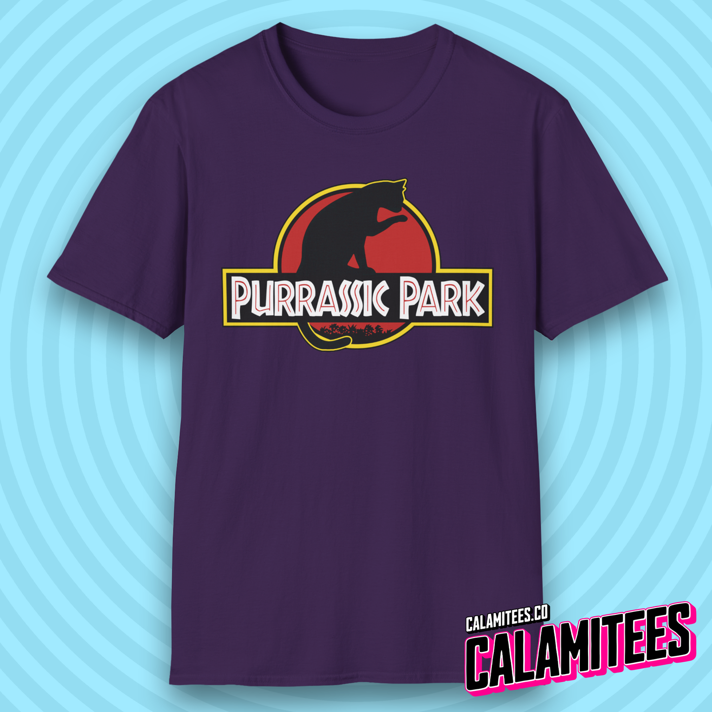 Purrassic Park Parody Logo Cat Kitten Lover T-Shirt