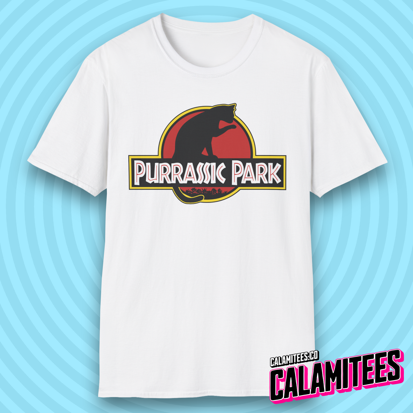 Purrassic Park Parody Logo Cat Kitten Lover T-Shirt