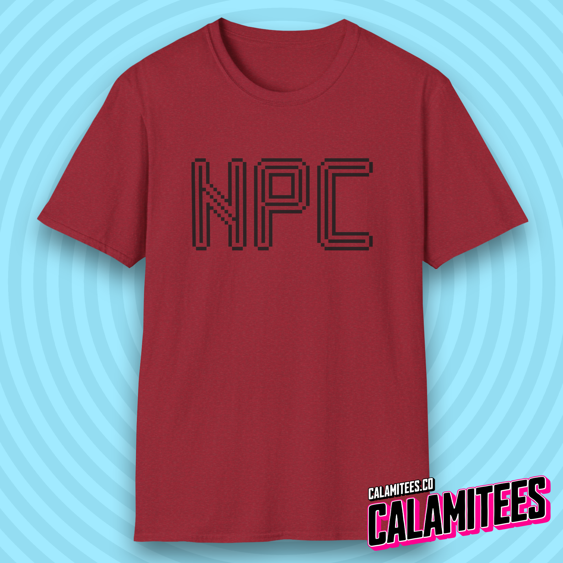 NPC Non Player Character Nerdy Gamer Geek Graphic Tee T-Shirt