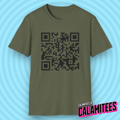 Rick Roll QR Code Prank Never Gonne Give You Up Rick Astle Video T-Shirt by CALAMITEES.co