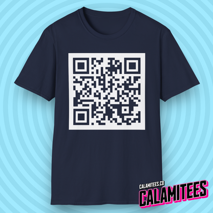 Rick Roll QR Code Prank Never Gonne Give You Up Rick Astle Video T-Shirt by CALAMITEES.co