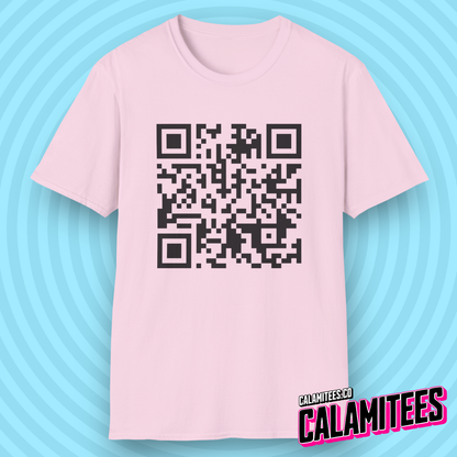 Rick Roll QR Code Prank Never Gonne Give You Up Rick Astle Video T-Shirt by CALAMITEES.co
