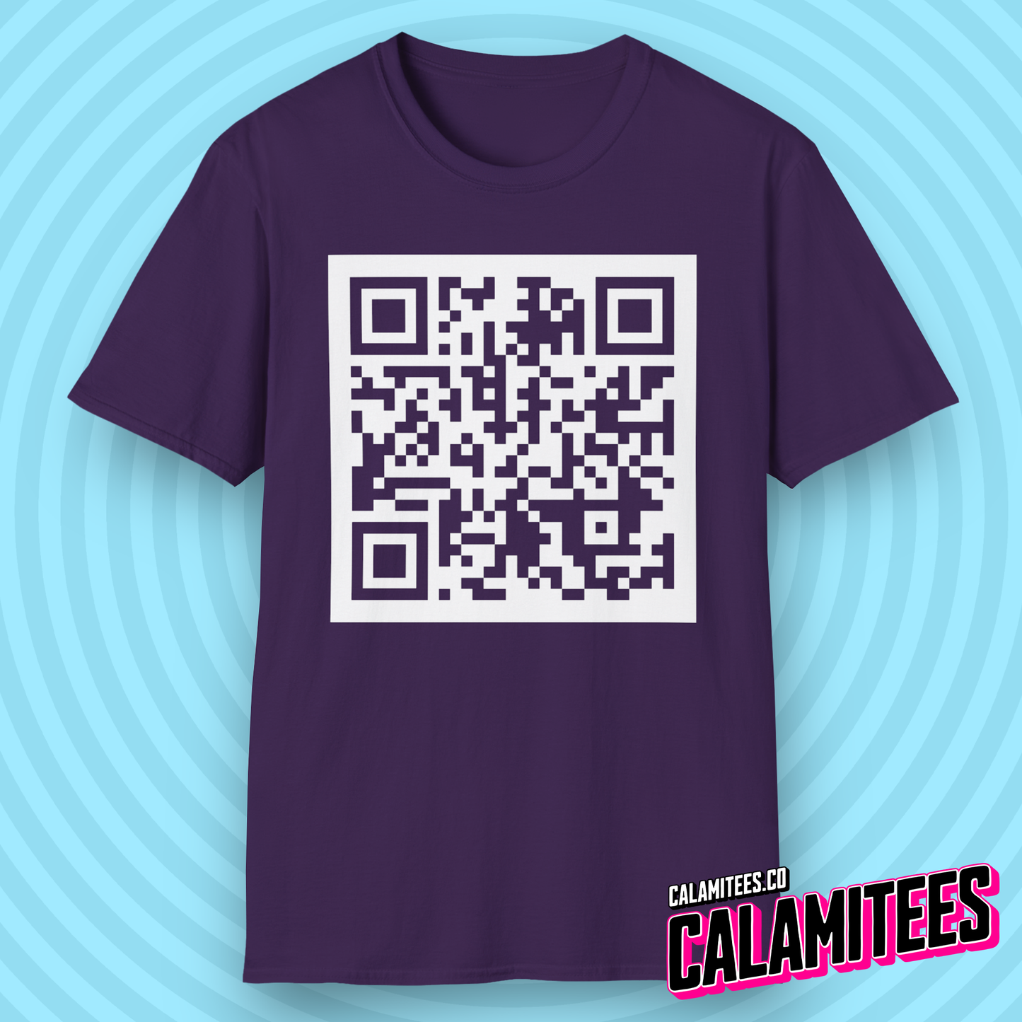 Rick Roll QR Code Prank Never Gonne Give You Up Rick Astle Video T-Shirt by CALAMITEES.co